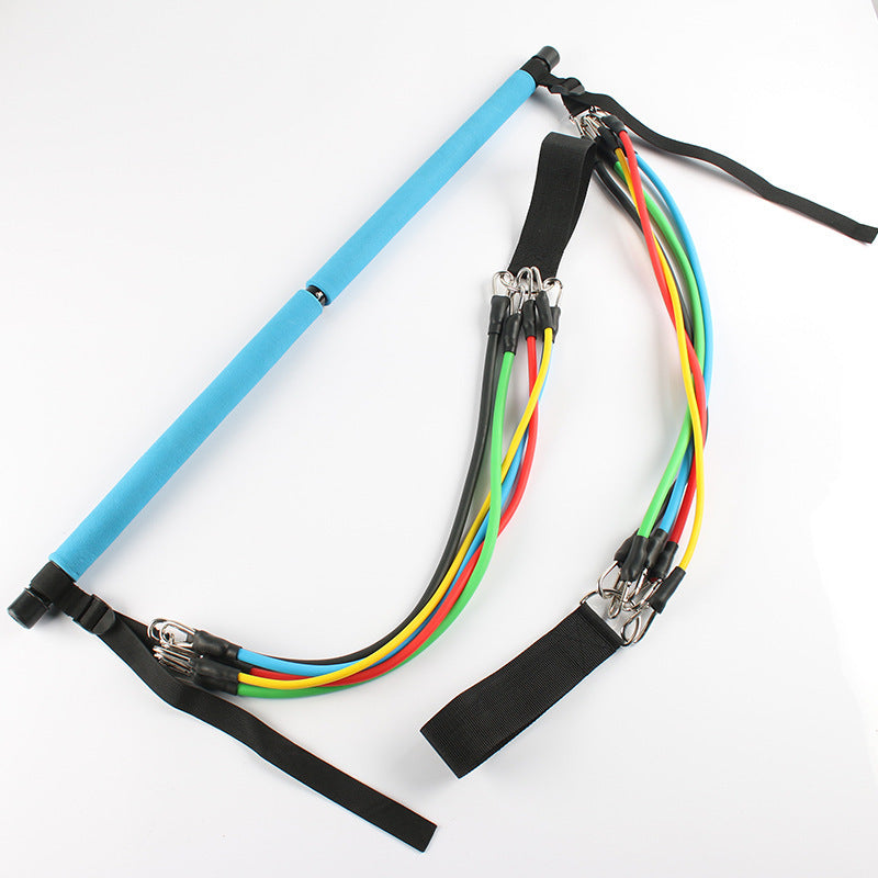 Fitness Yoga Pilates Bar Portable Gym Accessories Sport Elastic Bodybuilding Resistance Bands For Home Trainer Workout Equipment - Bellarte Enchanté Fitness Yoga Pilates Bar Portable Gym Accessories Sport Elastic Bodybuilding Resistance Bands For Home Trainer Workout Equipment